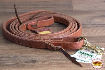 HILASON Hermann Oak Harness Leather Water Loop Tie Rein Brown 8Ft.